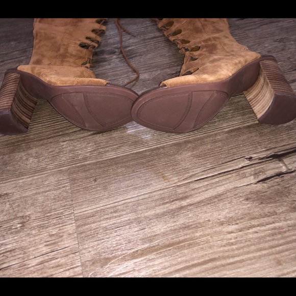 Franco Sarto SZ 5.5 Cognac Sandal Boots NWOT *Never Worn* Prairieposherca - Picture 7 of 7